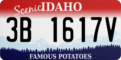 ID license plate 3B1617V