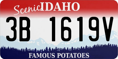 ID license plate 3B1619V