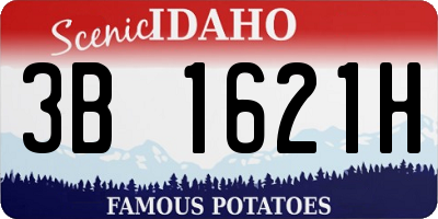 ID license plate 3B1621H