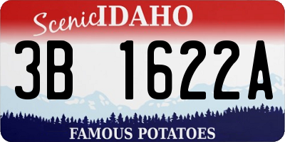 ID license plate 3B1622A