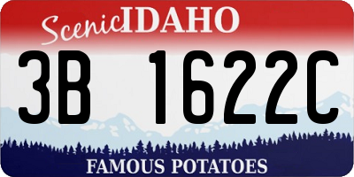 ID license plate 3B1622C