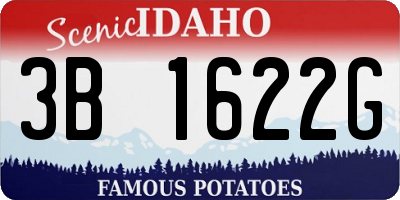 ID license plate 3B1622G