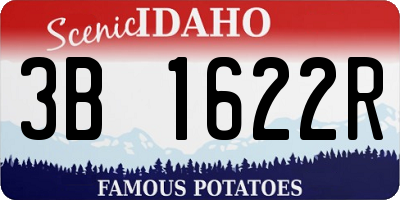 ID license plate 3B1622R