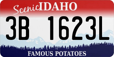 ID license plate 3B1623L