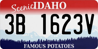 ID license plate 3B1623V
