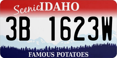 ID license plate 3B1623W