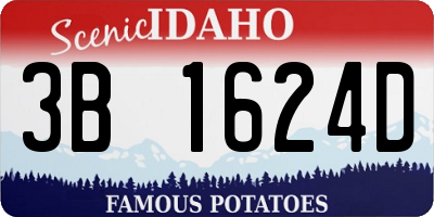 ID license plate 3B1624D