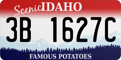 ID license plate 3B1627C