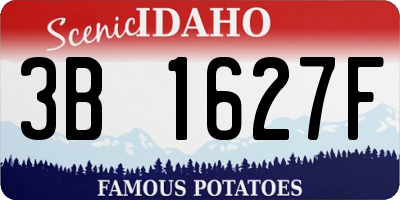 ID license plate 3B1627F