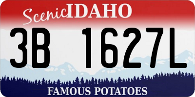 ID license plate 3B1627L