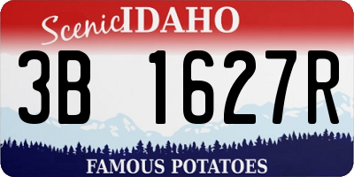 ID license plate 3B1627R