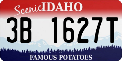 ID license plate 3B1627T