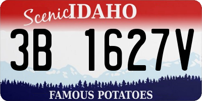 ID license plate 3B1627V