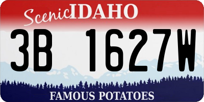 ID license plate 3B1627W