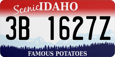 ID license plate 3B1627Z