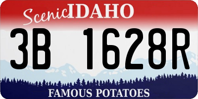 ID license plate 3B1628R