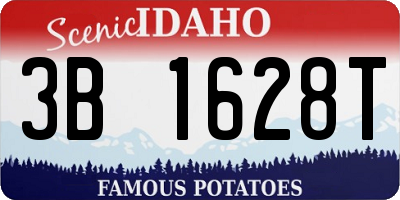 ID license plate 3B1628T