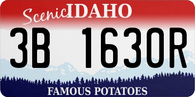 ID license plate 3B1630R
