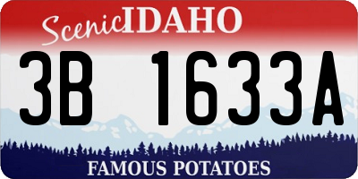 ID license plate 3B1633A