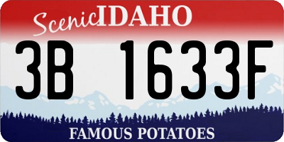 ID license plate 3B1633F