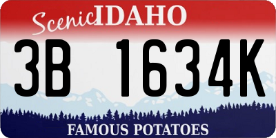 ID license plate 3B1634K
