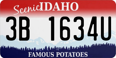 ID license plate 3B1634U