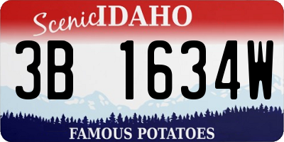 ID license plate 3B1634W