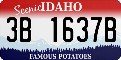 ID license plate 3B1637B