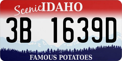 ID license plate 3B1639D