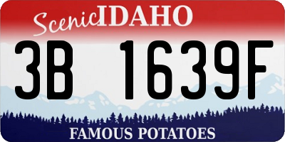 ID license plate 3B1639F