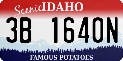 ID license plate 3B1640N