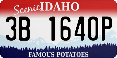 ID license plate 3B1640P