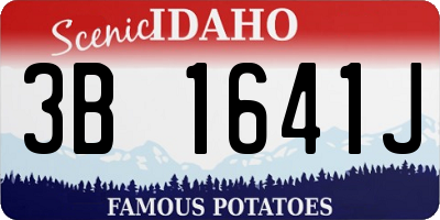 ID license plate 3B1641J