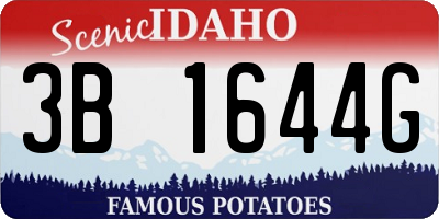 ID license plate 3B1644G