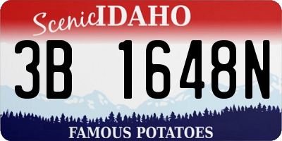 ID license plate 3B1648N