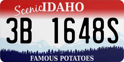 ID license plate 3B1648S
