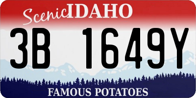 ID license plate 3B1649Y
