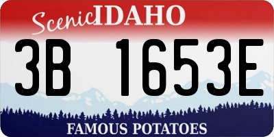 ID license plate 3B1653E