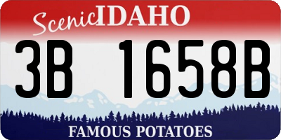 ID license plate 3B1658B