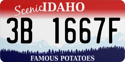 ID license plate 3B1667F