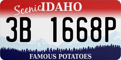 ID license plate 3B1668P