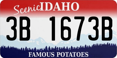 ID license plate 3B1673B