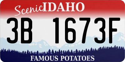 ID license plate 3B1673F
