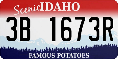 ID license plate 3B1673R