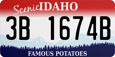 ID license plate 3B1674B