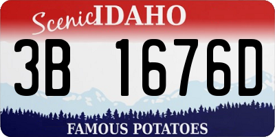 ID license plate 3B1676D