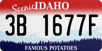 ID license plate 3B1677F