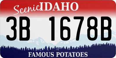 ID license plate 3B1678B