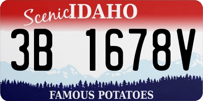 ID license plate 3B1678V