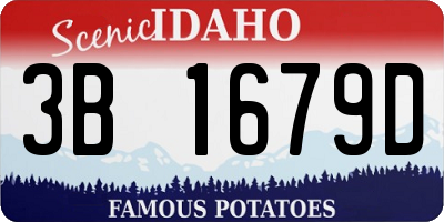 ID license plate 3B1679D